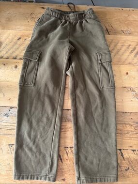 TNA Men's Olive Green Cargo Sweatpants